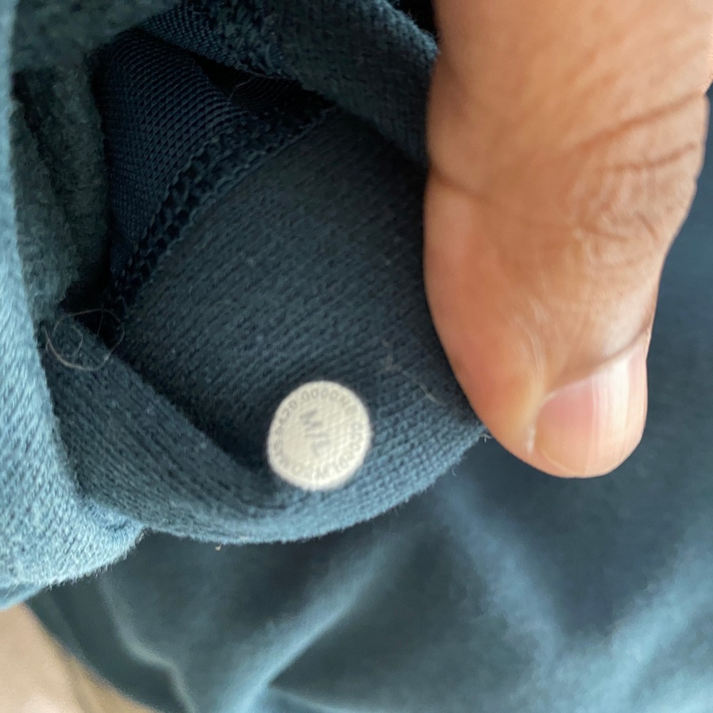 Lululemon Scuba Crop Oversize Half Zip Hoodie Teal Green M/L Pullover Sweatshirt - Picture 8 of 9